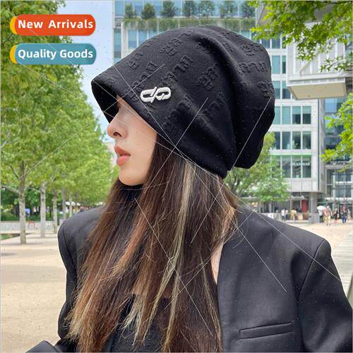 Korea  spring fall hat female double jacquard set head cap w