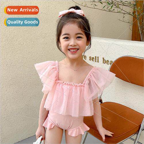 ttle girl swimsu girls one-piece summer new middle child bab