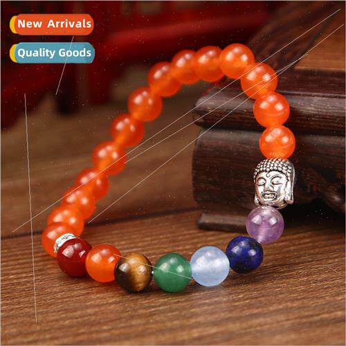 Tiger Eye 8mm Green Dongling Red Agate Bracelet 3pcs Set Str