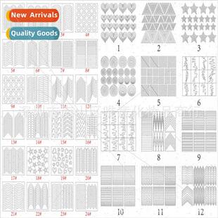 Art 36pc Stickers Smile French Nail