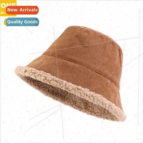 Versatile fall winter  corduroy fisherman hat warm thickened