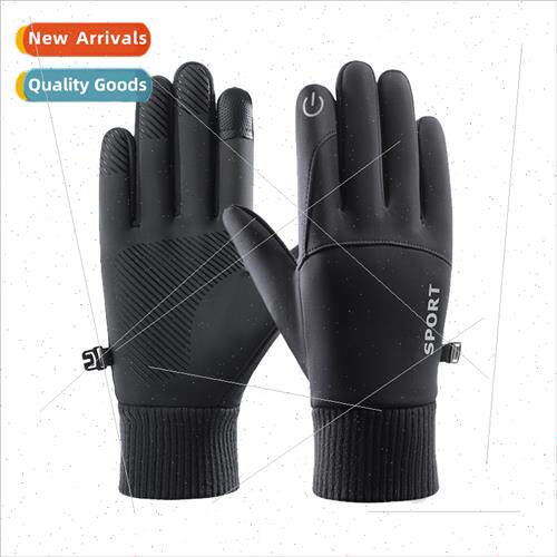 Gloves men winter warm touch screen driving cycling outdoor