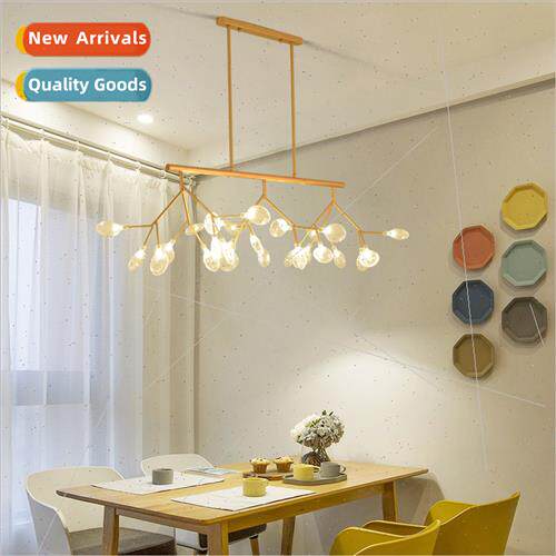 modern creative dining room chandelier rectangle led firefly