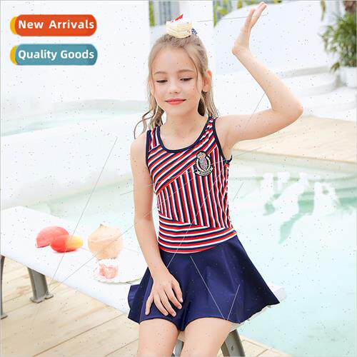 Childrens swimsus girls middle and large children tankini dr
