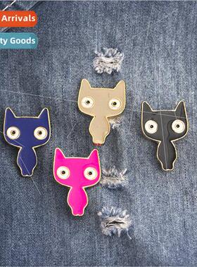 Brooch Cartoon Cute Staring Cat Brooch Badge Student Clothin