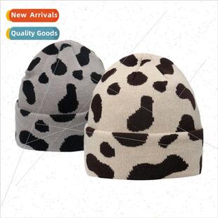 cow pattern students winter cap new knted Autumn jacquard