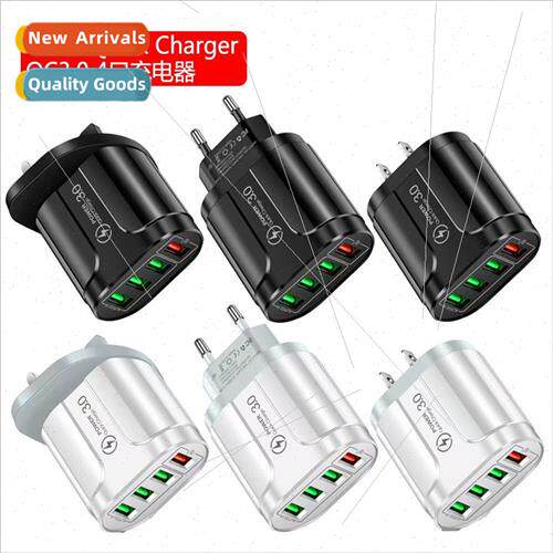 5.1A QC3.0 4USB LED fast charger US    Brish  travel charger