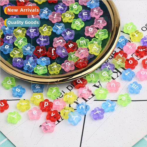 Plum blossom letter beads acrylic DIY children beads hair ro