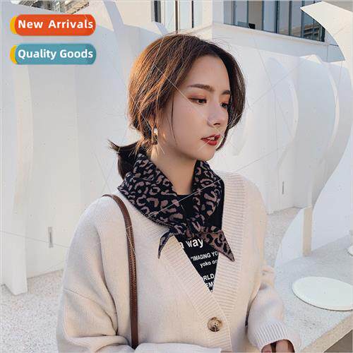 New leopard triangle scarf student scarf men women in autumn