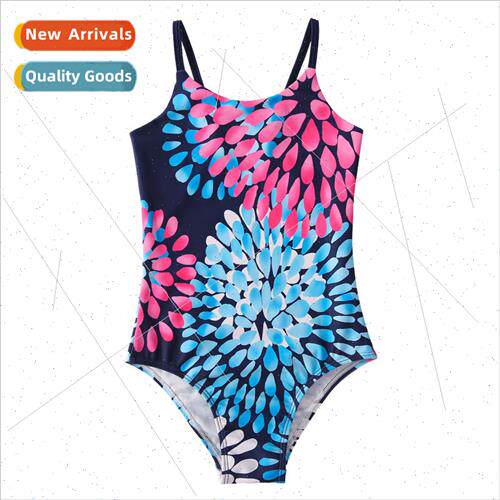 2022 Childrens swimsus Europe girls one-piece solid color sw