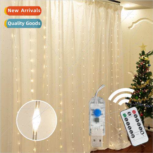 Curtain lights wh center wire luminous unim 8 function leath