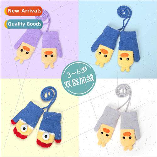 Children gloves 3-6 years old autumn winter windprowarm cute