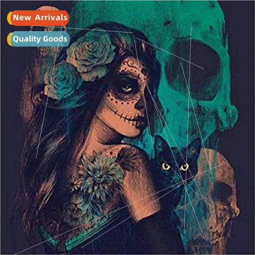 Cross Stch New DIY Skull Girl Full Stch mple Handmade Thread