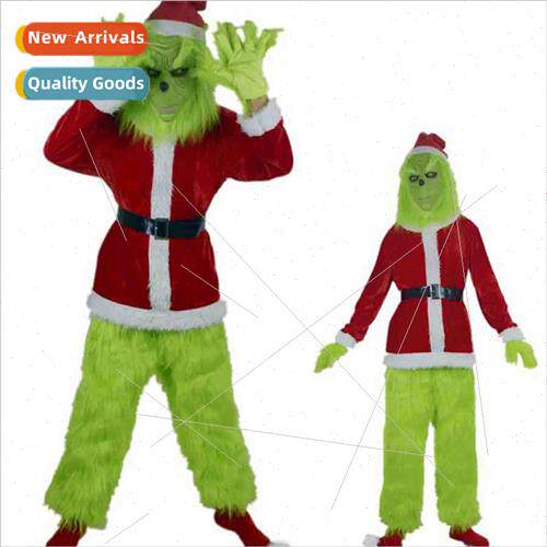 Christmas 2023 Green Monster Grinch cosplay costumes Santa C