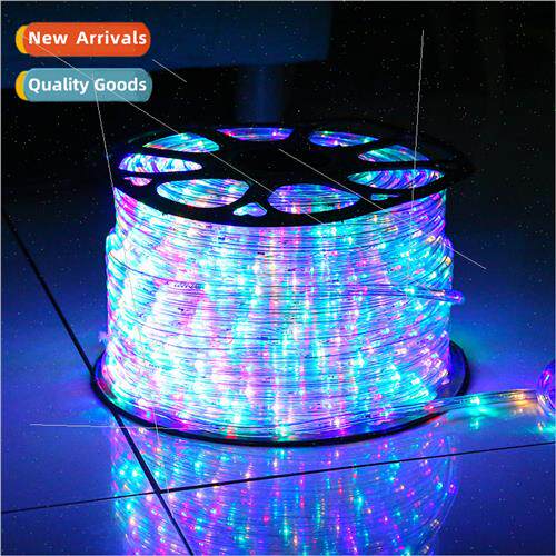 Rainbow tube led round 2 wire string lights wh colorful ligh