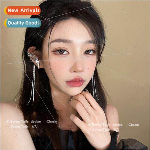 Earrings ear clips niche ear bone clip butterfly tassel sens