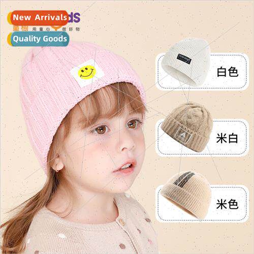 Woolen knted childrens hats winter outdoor warm ear protecti