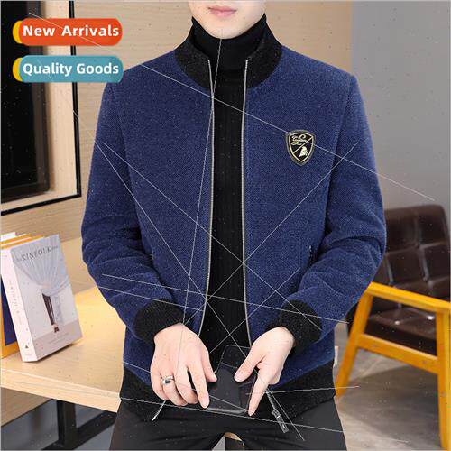 Mink jacket 2023 new men spring fall stand-up collar tide sh