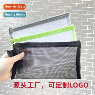 pencil mesh bag cosmetic stud mple organizer transparent