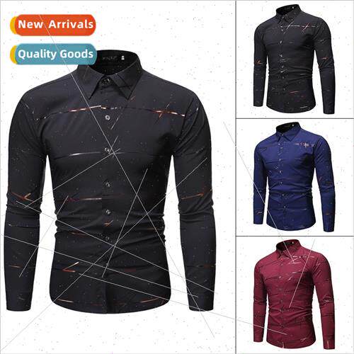 2022 Spring Autumn new men casual long-sleeved shirt men lin