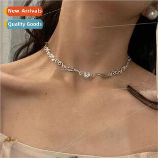 whe stone super Angel love necklace flash diamon wings