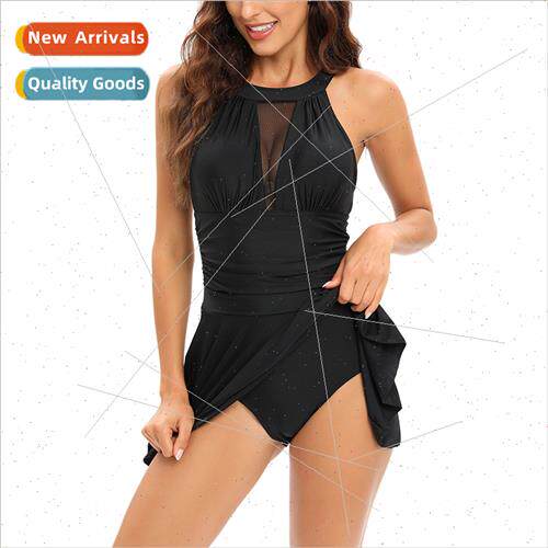 2023 new one-piece swimsu women spa big size skirt conservat