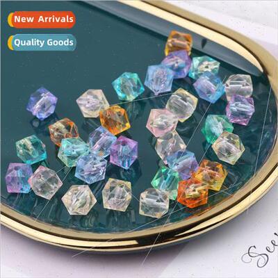 Handmade beading diy material package 10mm two-color square