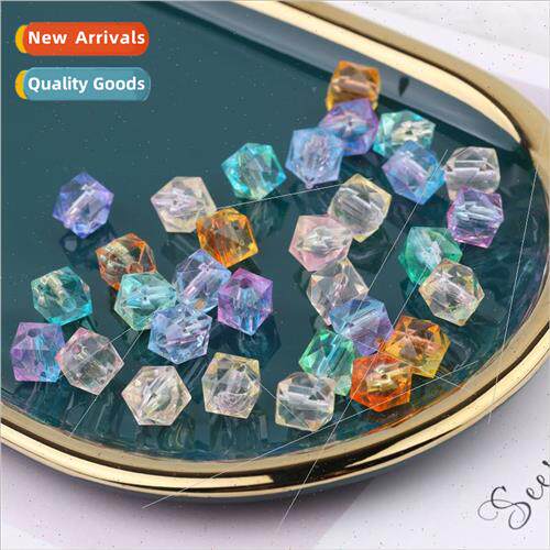 Handmade beading diy material package 10mm two-color square
