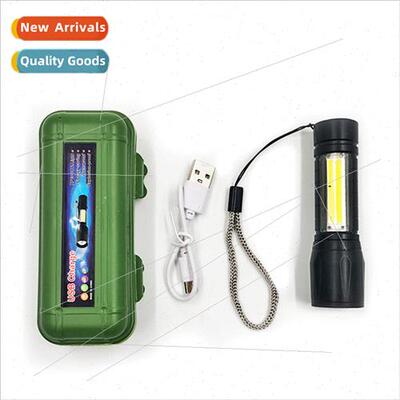 LED small flashlight wh side light strong light telescopic z