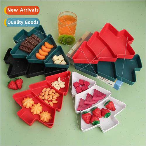 Christmas Tree Dried Fru Tray Snacks Nuts Melon Seeds Candy