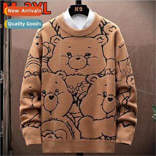 sweater cartoon fall Men season wool winter new knted