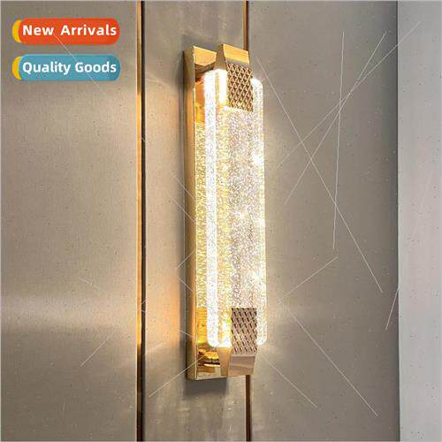 Modern light luxury crystal bubble wall lamp staircase corri