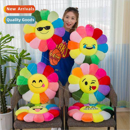 Colorful sun flower petal plush toy cushion floor window win