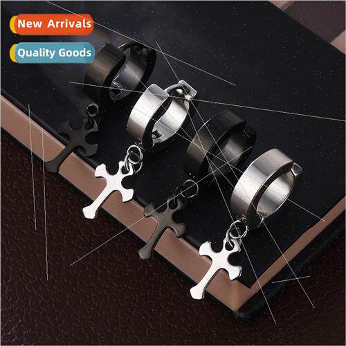 Earrings cross circle earrings alloy earrings fashion simple