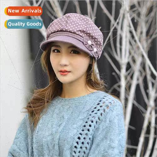 Beret female winter hat fashion Korea  fall winter tweed stu