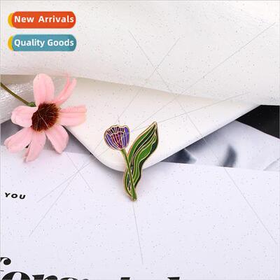 Creative personalized oil drop brooch flower grass model all