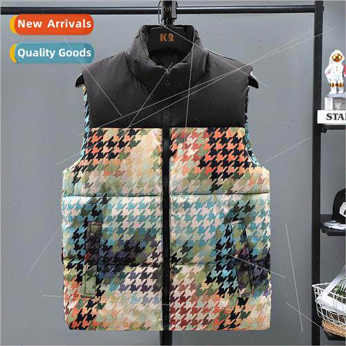 tide fall winter down cotton vest men Korean Slim stand-up c