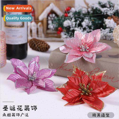 Christmas simulation flowers Christmas flower decoration sup