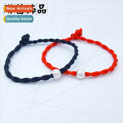 Small gift red rope bracelet couple electroplating 925 silve