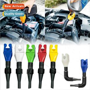 Plastic fuel funnel portable folding telescopic hose bayonet