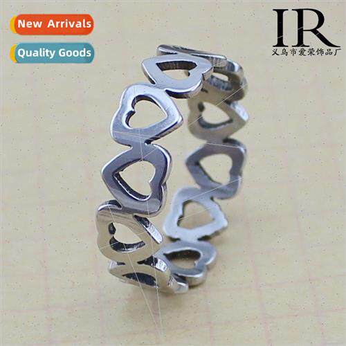 New hollow multi heart ring lady simple joint ring heart-sha