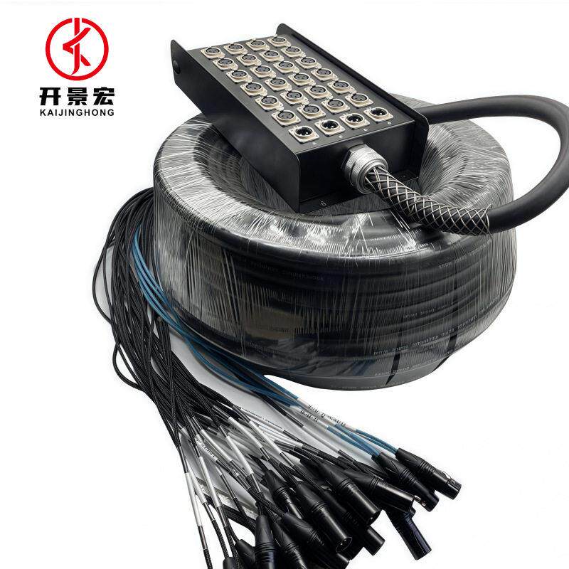 28路多芯卡侬线盒/集线盒 舞接信号线缆筒音频插座台卡农话录音棚