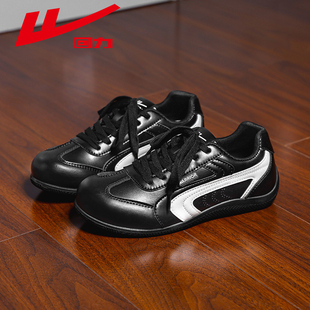 回力女鞋德训鞋2025新款百搭复古休闲运动板鞋女款黑色薄底赛车鞋