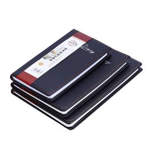 黑皮笔记本A4笔记本本子16k皮面本A5B5记事本商务办公用工作会议记录大本子简约便携口袋小本子厚学生日记本