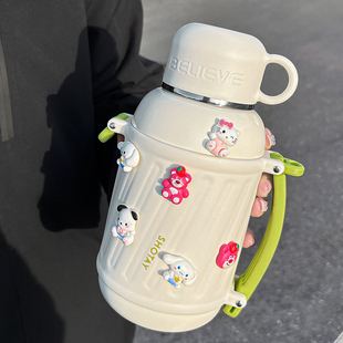 保温杯2025新款女生大容量水壶316L食品级不锈钢高颜值斜挎水杯子