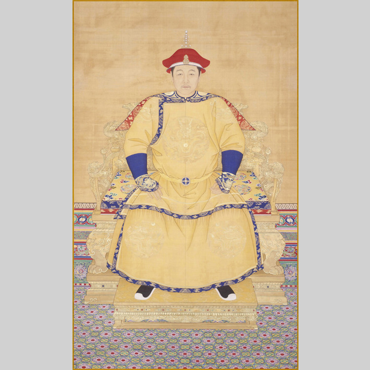 清世祖顺治皇帝朝服像(爱新觉罗·福临)电子版设计素材文件