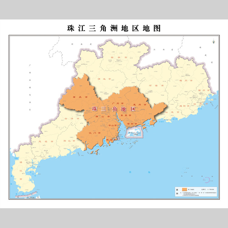 珠江三角洲地区图电子版设计素材文件