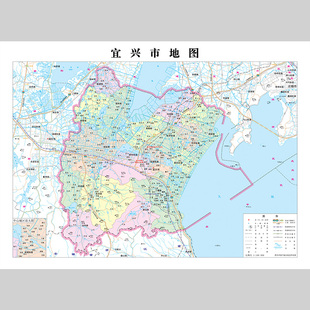 宜兴市地图电子版设计素材文件