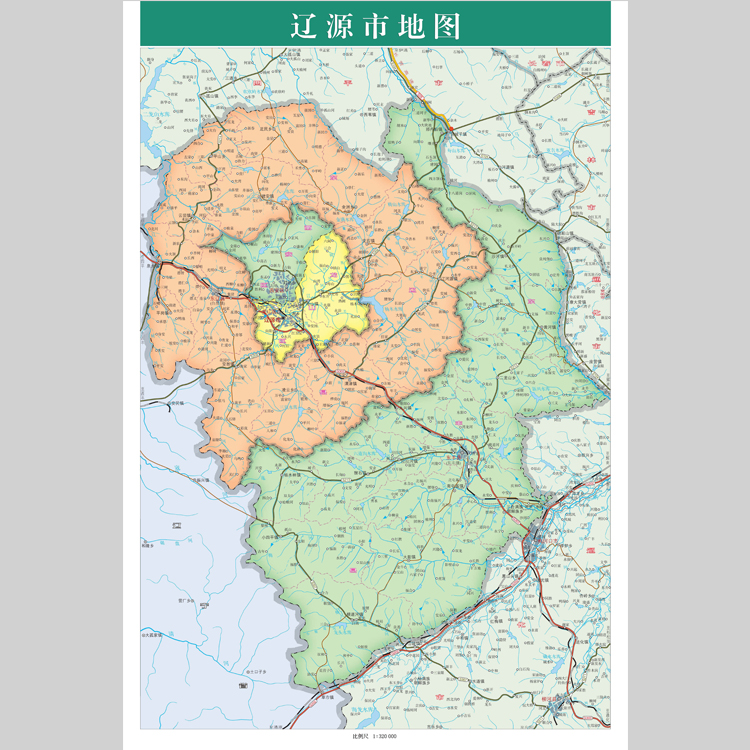 辽源市地图电子版设计素材文件