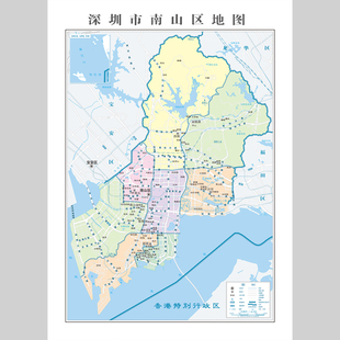 深圳市南山区地图电子版设计素材文件